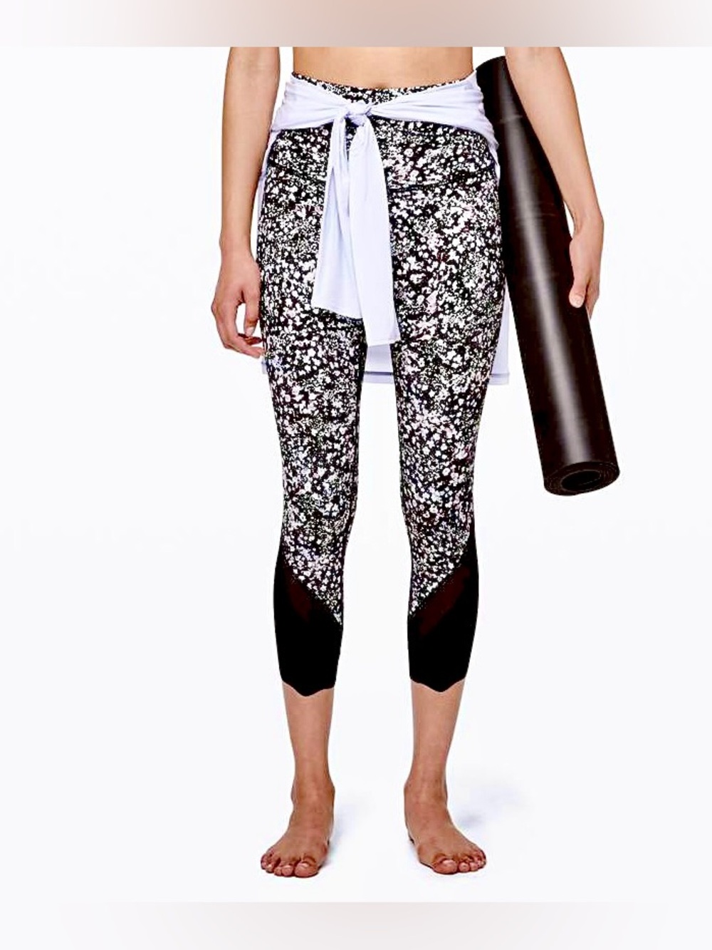 Lululemon – Wunder Under Crop II Scallop Luxtreme 24 Floral Spritz Multi – Sz. 6